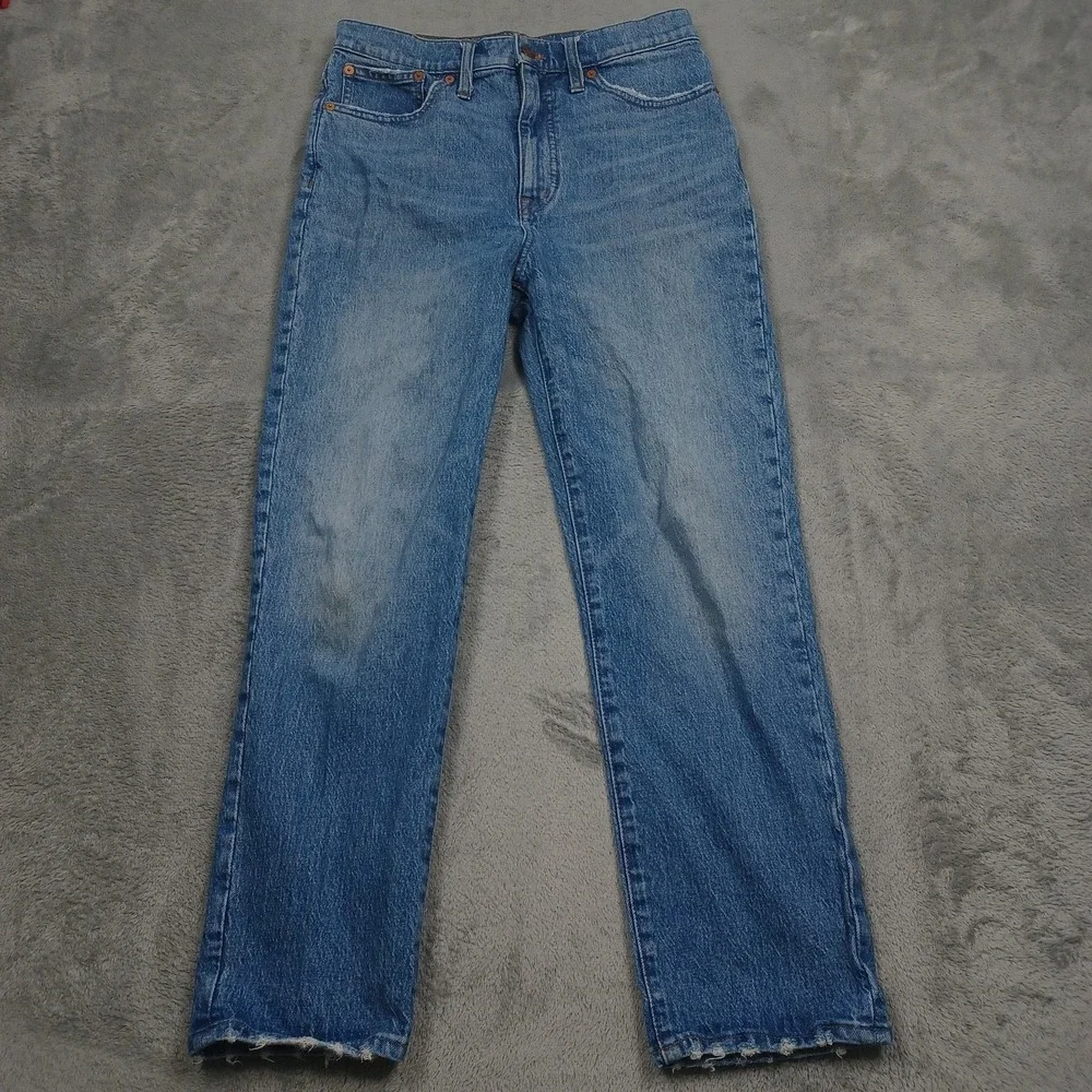 Madewell Jeans Womens 27 Blue Denim Classic Straight Jeans Light Wash‎